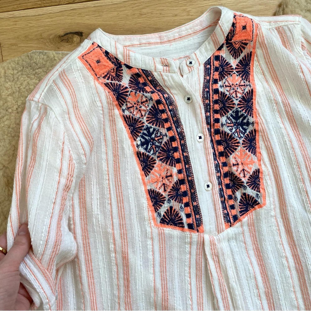Anthropologie Holding Horses Striped Long Sleeve Blouse Top - Picture 2 of 6